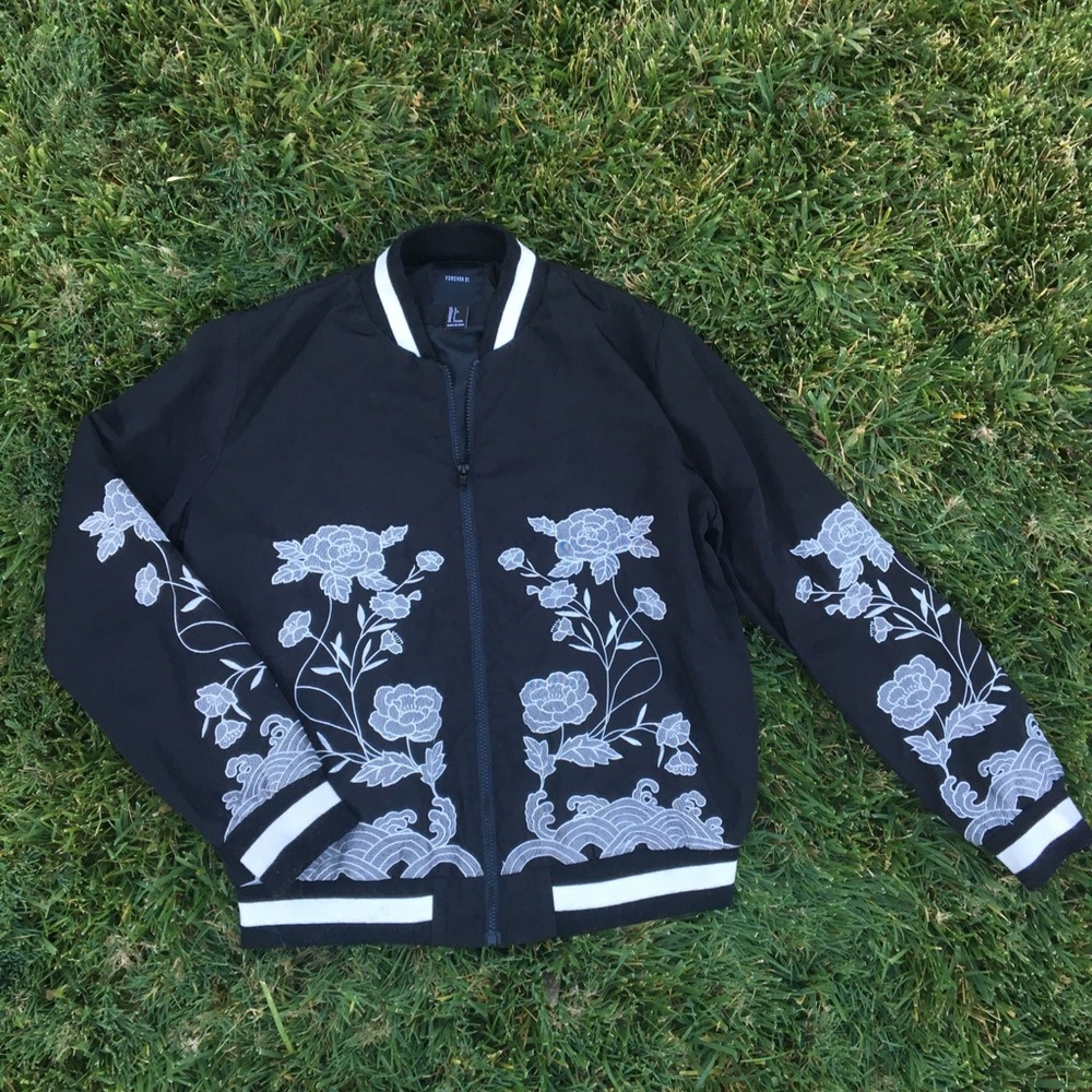 Floral bomber jacket