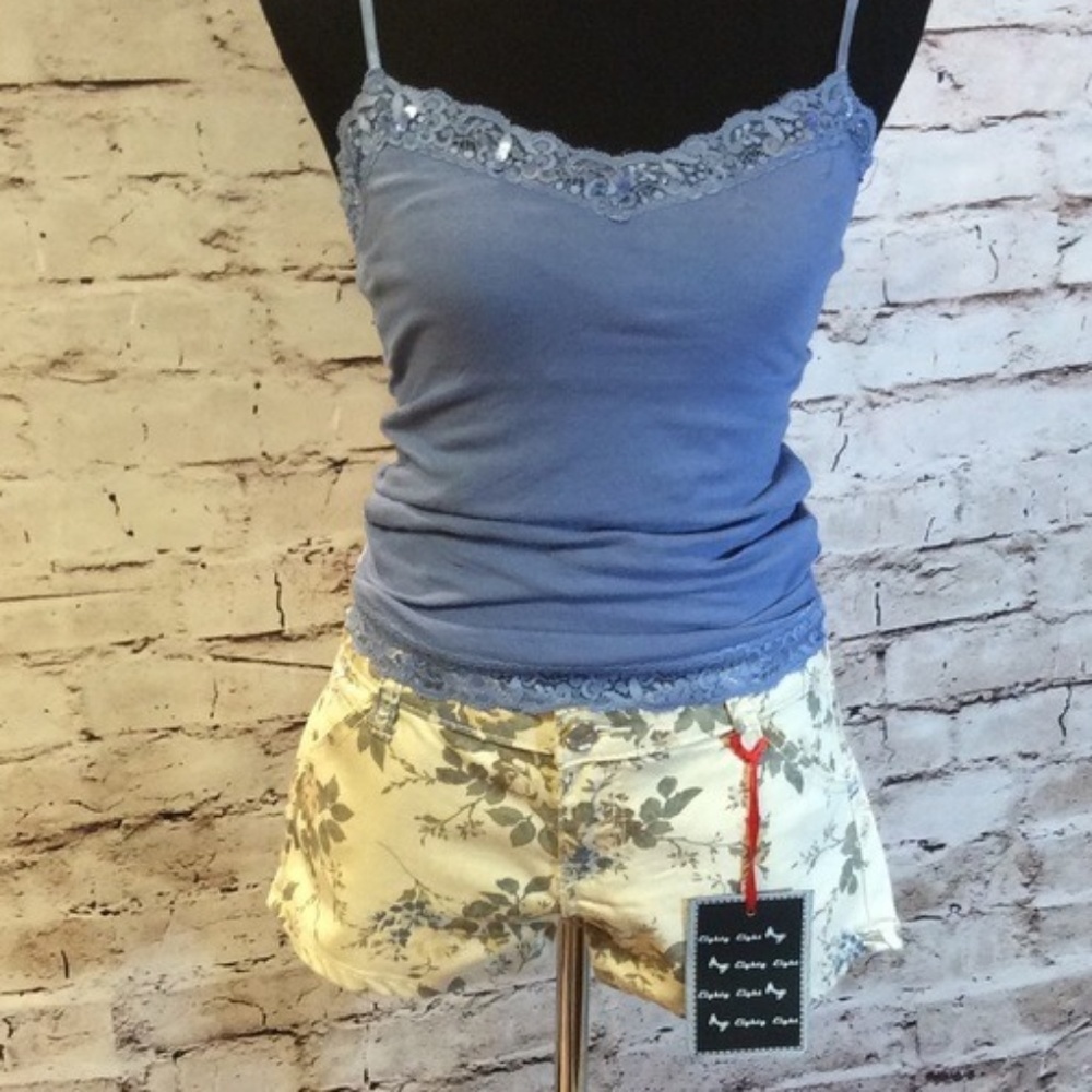 Eighty Eight perfect jean floral denim shorts