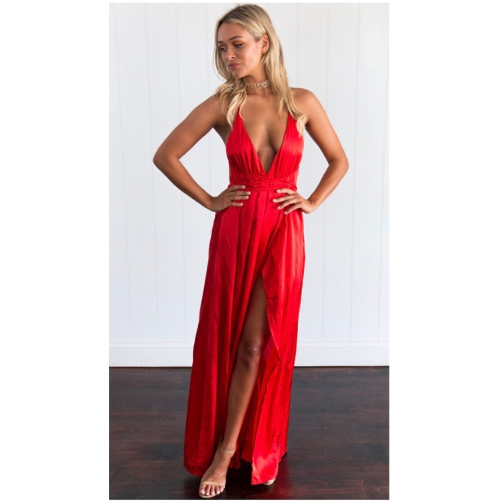 Long red dress!!!
