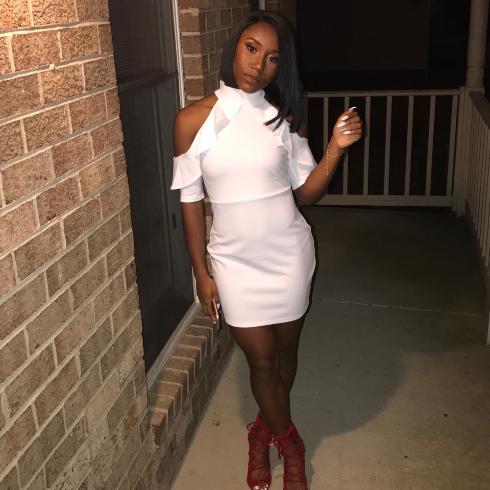 Missguided white cold shoulder