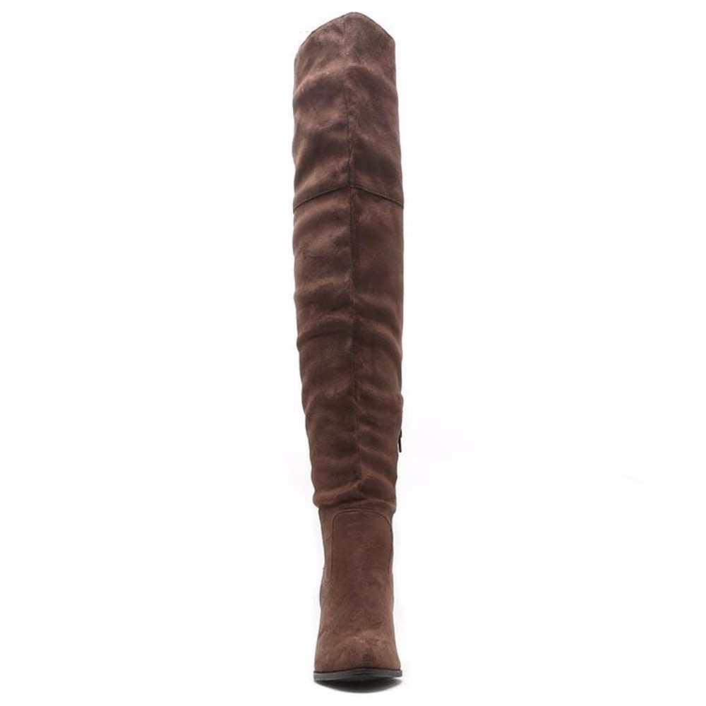 🎉 HP! Brown Over The Knee Heel Boots - Picture 8 of 8