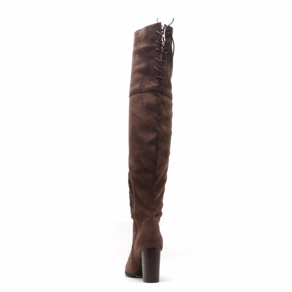 🎉 HP! Brown Over The Knee Heel Boots - Picture 7 of 8