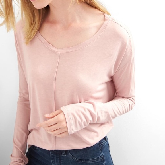 NWT Gap Drapey long sleeve tee. - Picture 6 of 6