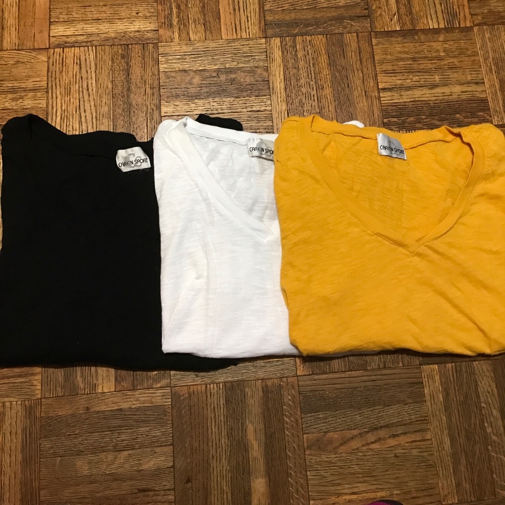 Lot Of 3 Long Sleeve V-Neck Jersey Knit Top Plus