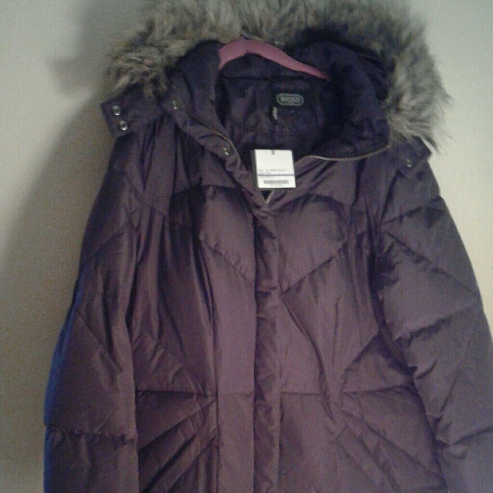 BGSD PURPLE QUILTED COAT ZIP OFF HOOD