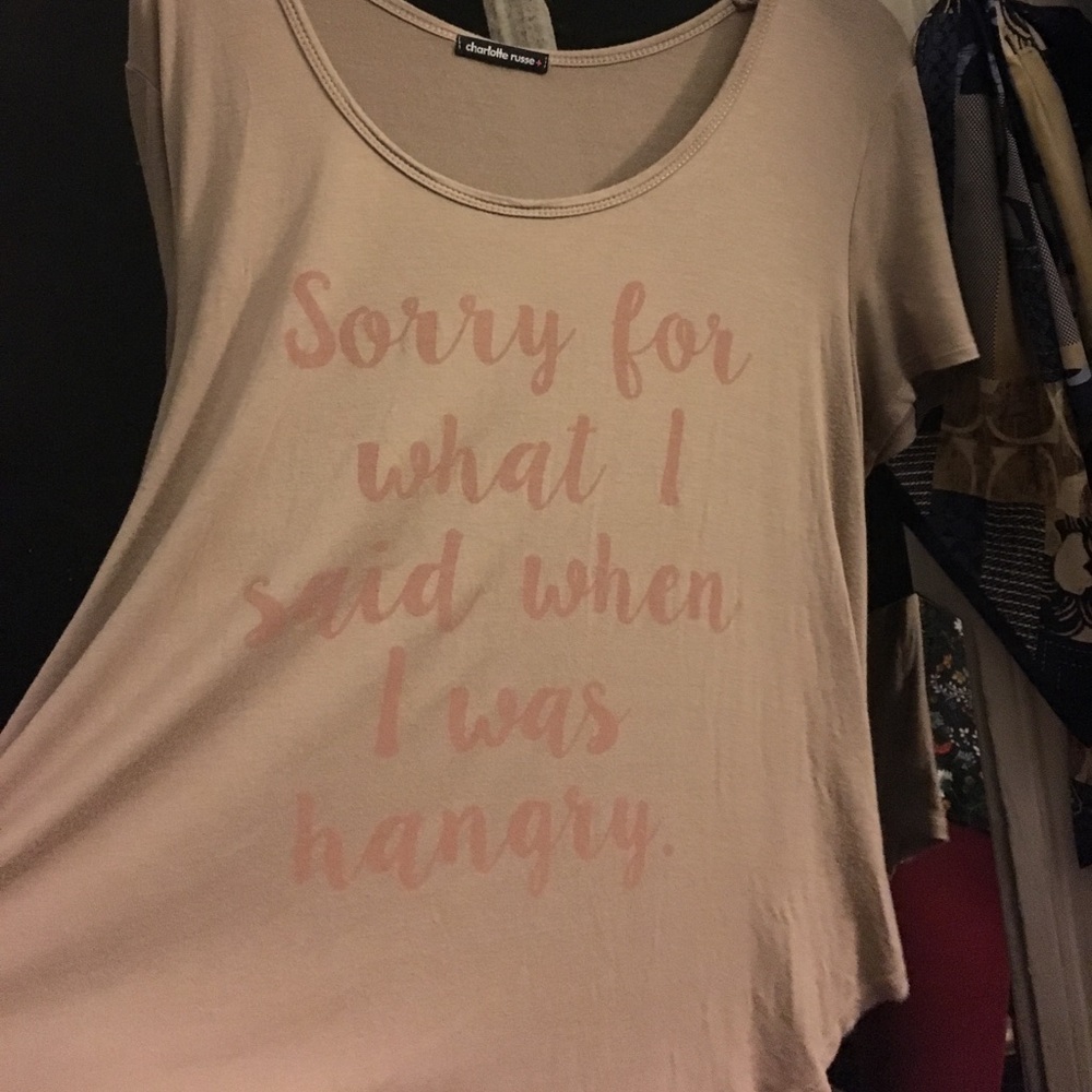 Super comfy camel and rose long T