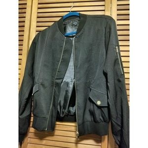 Black bomber jacket