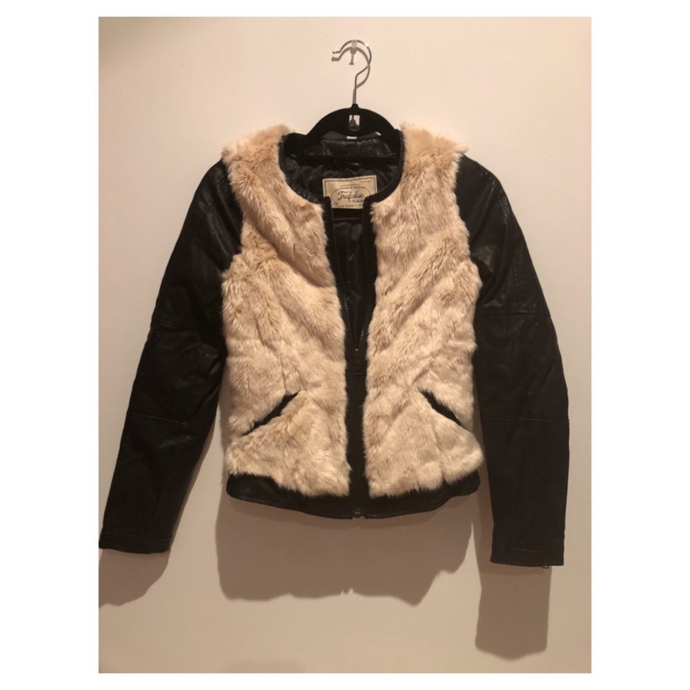 Faux leather and fur jacket from Zara