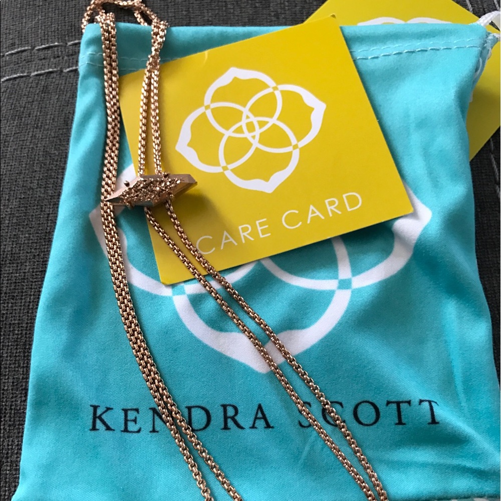 Kendra Scott Cheska Bolo necklace , Rose Gold NWT