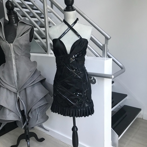 ONE OF A KIND Black Sequin Dress - Picture 3 of 7