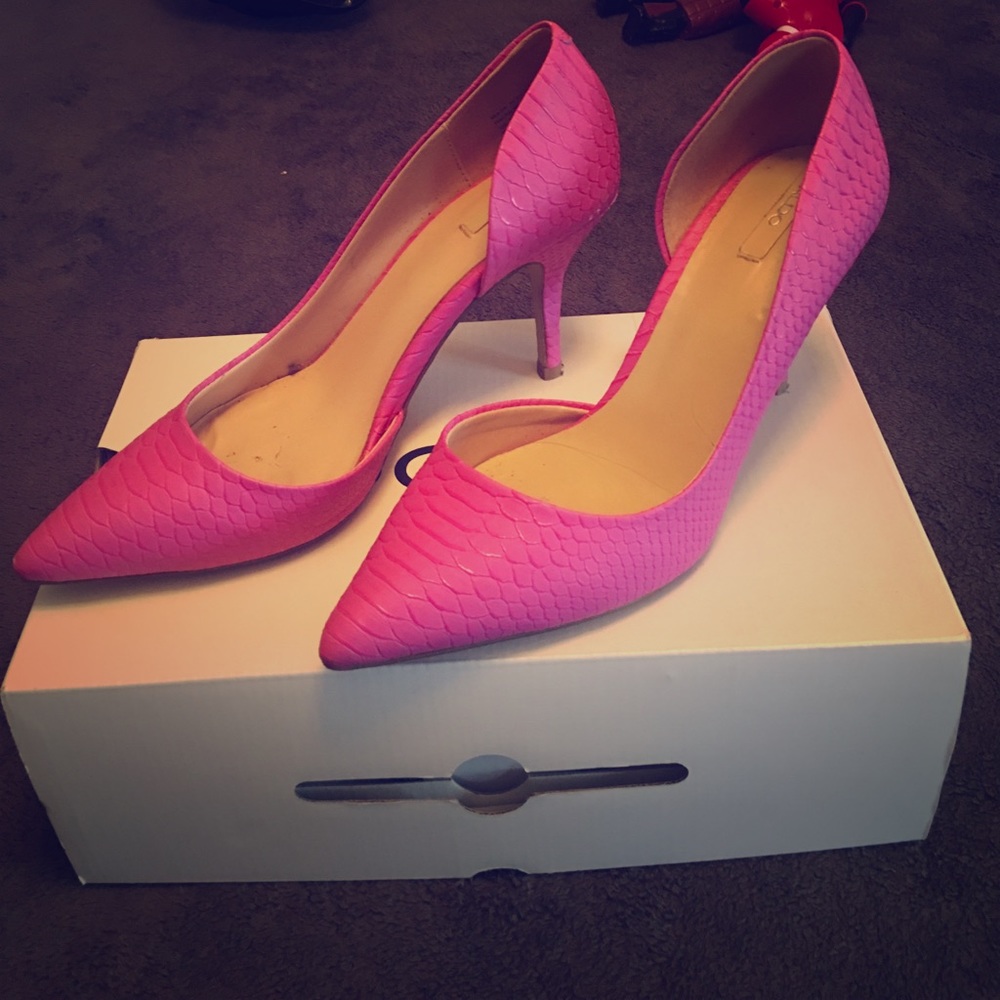 Pink aldo heels size 7.5 worn once