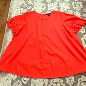 JCrew top with detailed sleeves