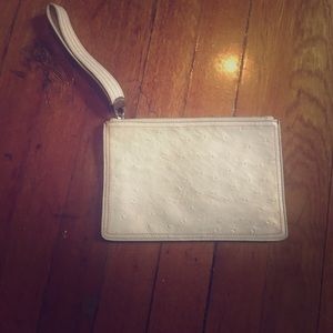 White Henri bendel clutch