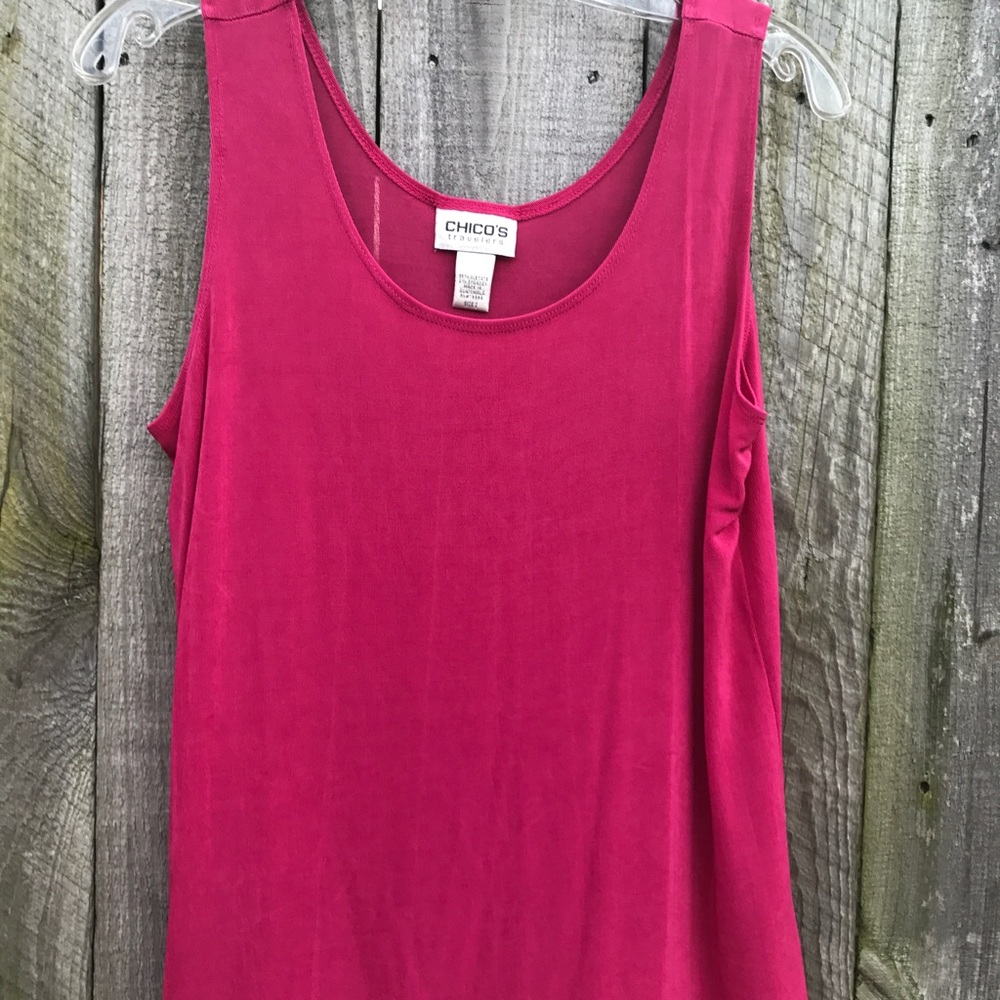 Hot pink flirty tank.