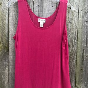 Hot pink flirty tank.