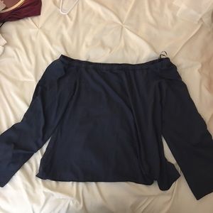 Long sleeve off the shoulder shirt