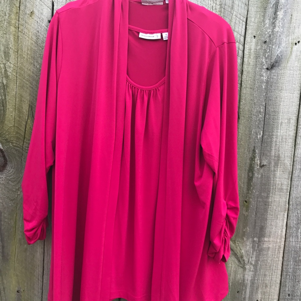 Hot Pink Jacket & Blouse