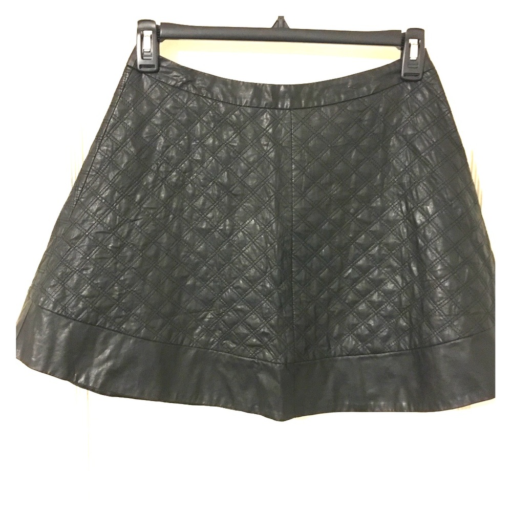 Black Faux Leather Skirt