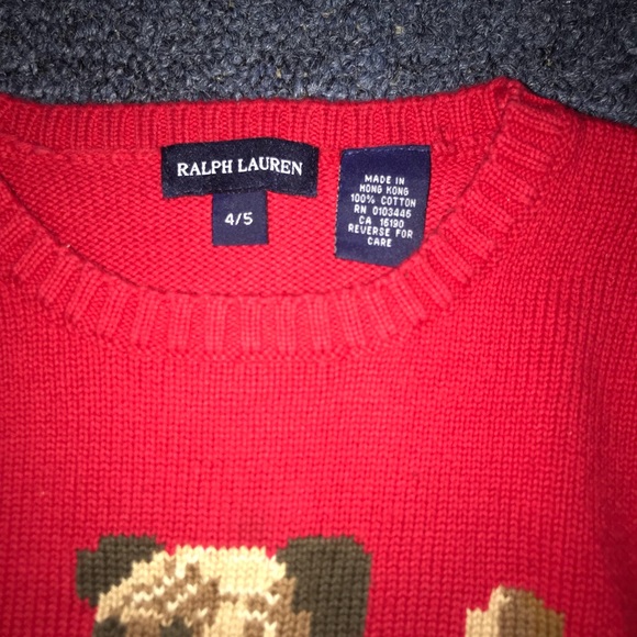 KIDS RL POLO SWEATER 💯% COTTON SZ: 4/5 LIKE NEW‼️ - Picture 2 of 6