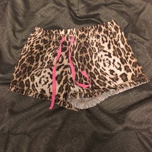 Cheetah print pajama shorts