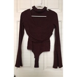 LAVISH ALICE Brown Bodysuit S EUC