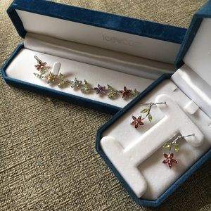 Flower bracelet and earrings
