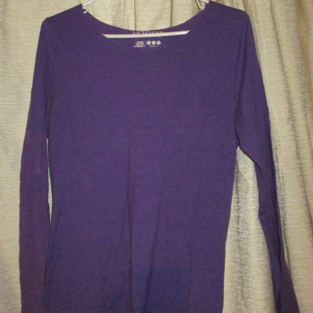 hanes womens longsleeve shirt