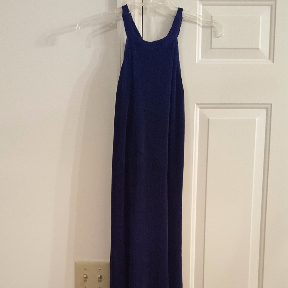 Reposh - Vanilla Star Navy Blue Halter Dress