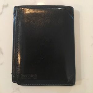 Men’s Coach Black Leather Trifold Walllet