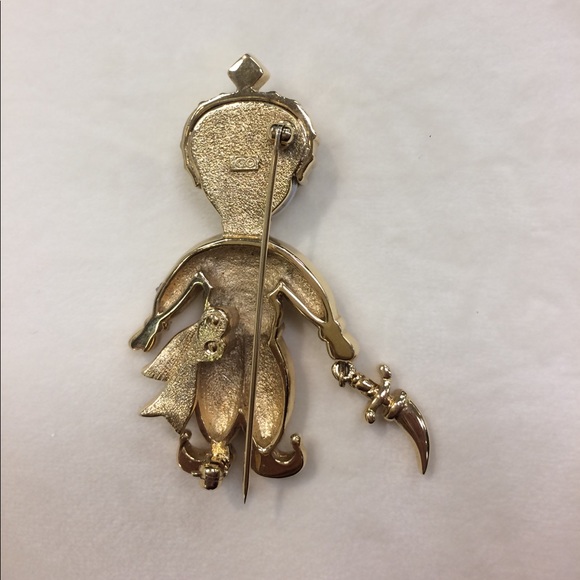 VINTAGE IG sultan gold and enamel brooch - Picture 5 of 7