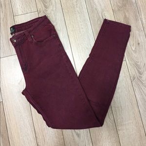 Just Black burgundy skinnies