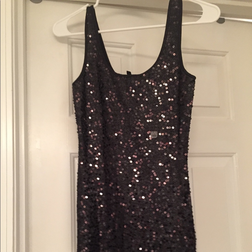 Black sequin top