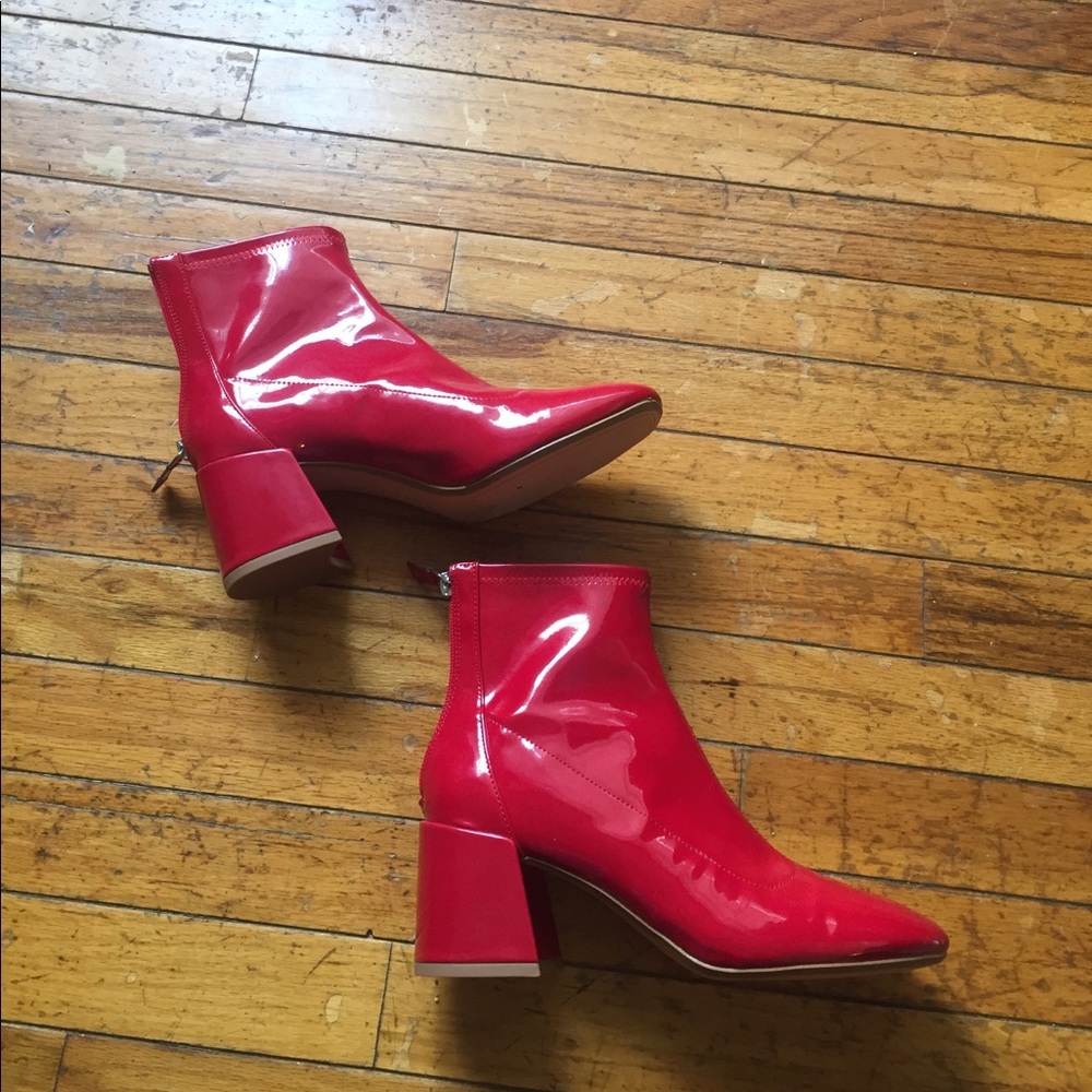 Red Patent Leather Heels (never worn!)