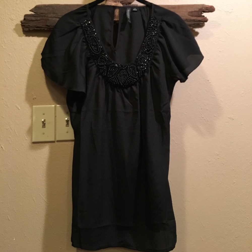 Black Beading Top
