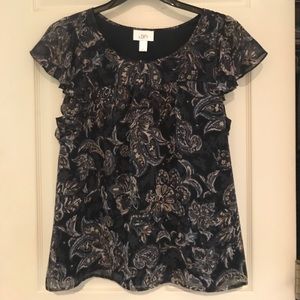 Navy print LOFT shirt L