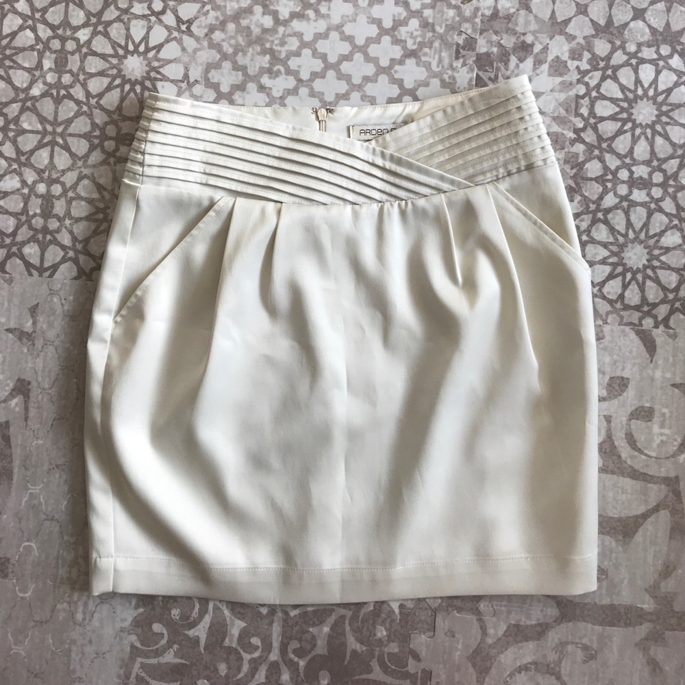 Satiny Ivory Skirt
