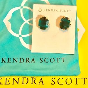 Kendra Scott-  Discontinued Emerald Morgan Studs