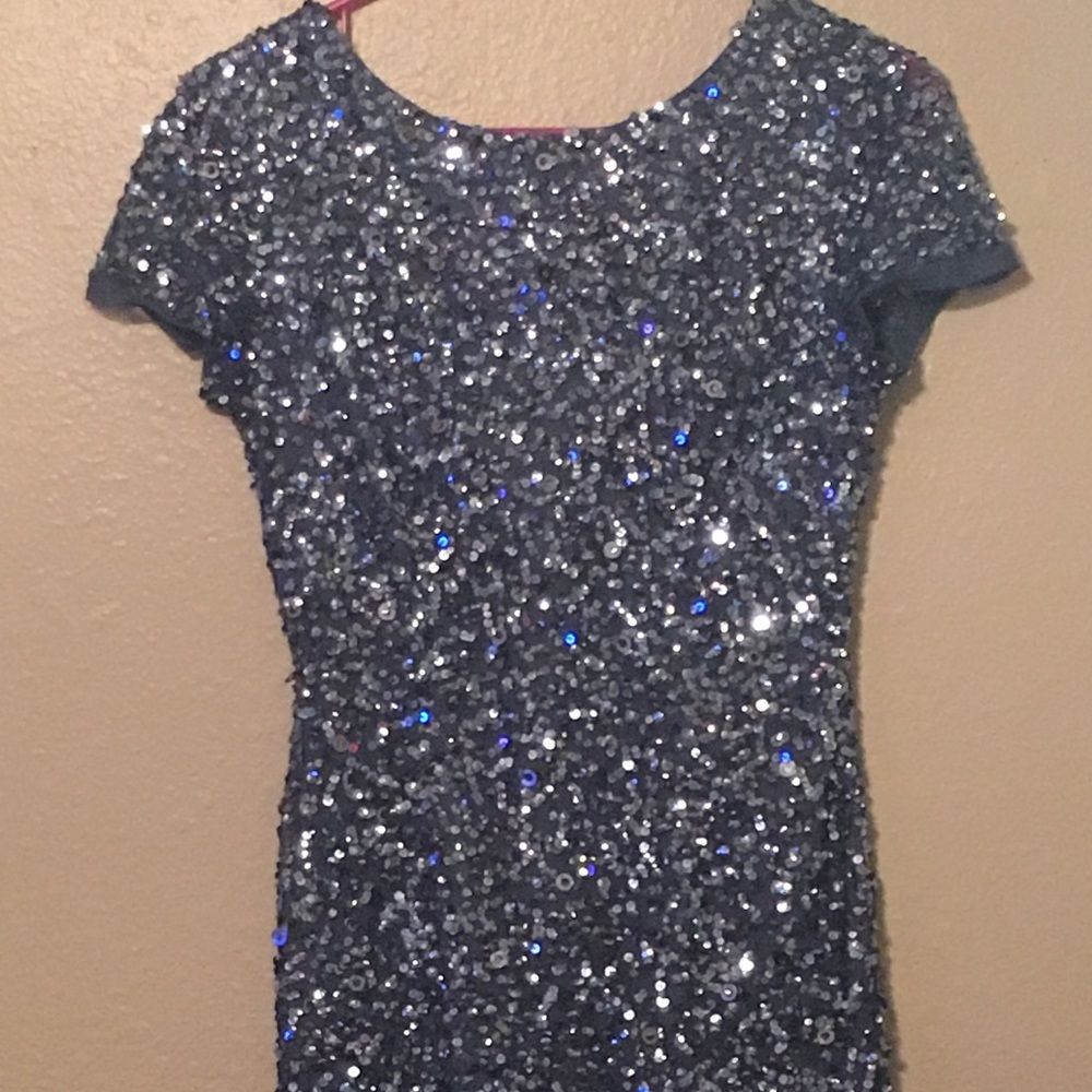 Adrianna Papell  Knee Length Sequined Dress