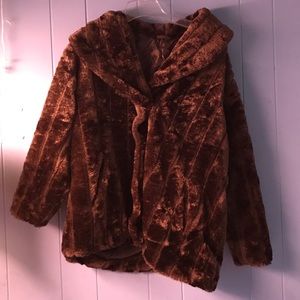 Faux fur mink jacket