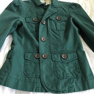 Structured camo green utility jacket/blazer