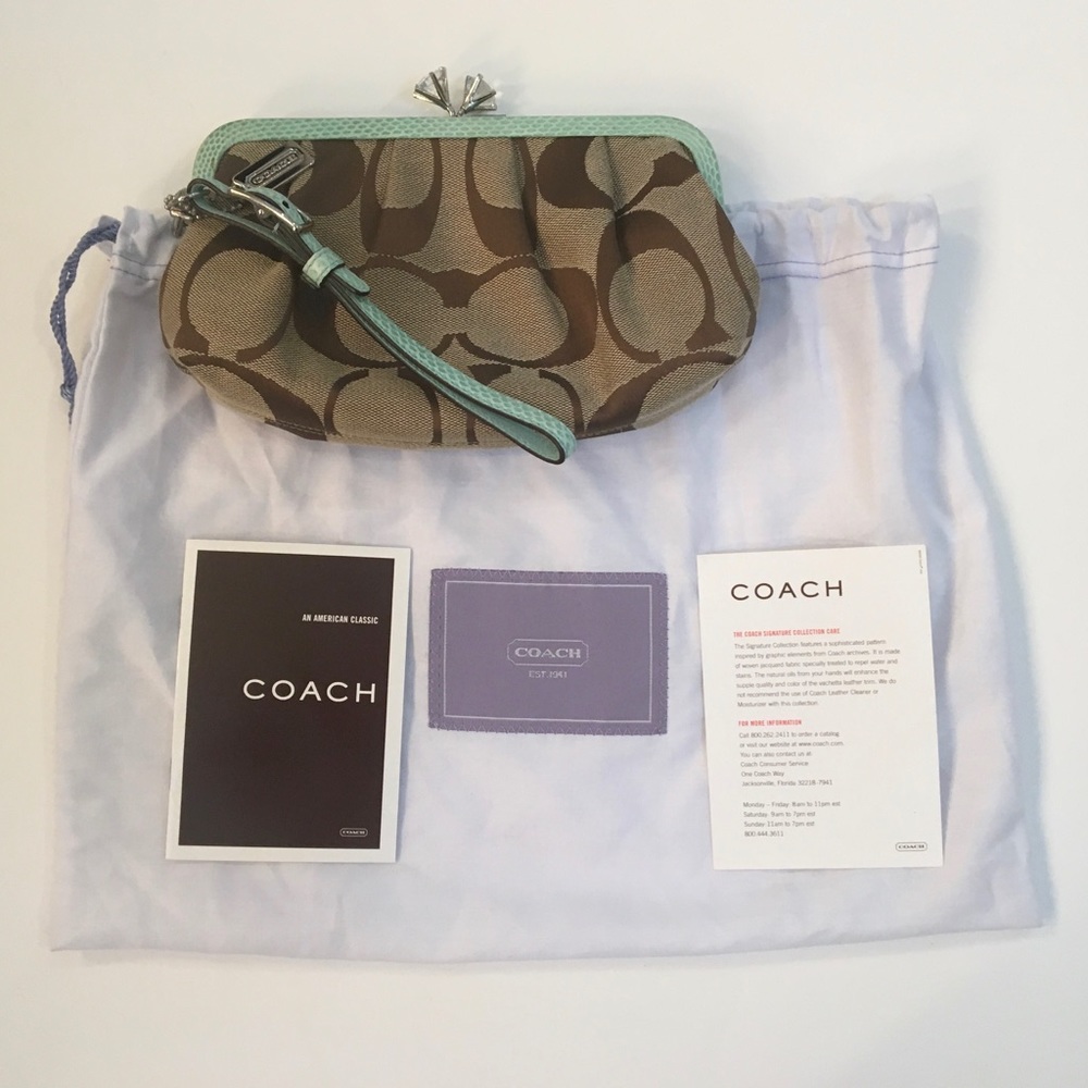 Coach Snakeskin Clutch