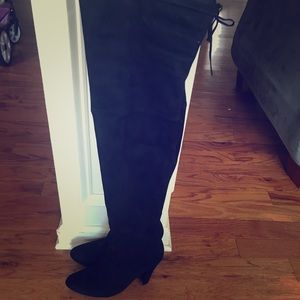Over the knee suede boot