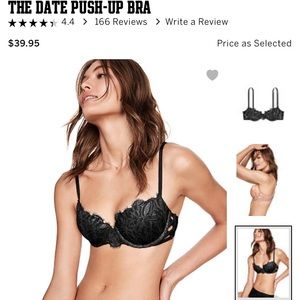 PINK Push Up Strappy Side Date Bra