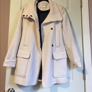 Off white/ light pink coat