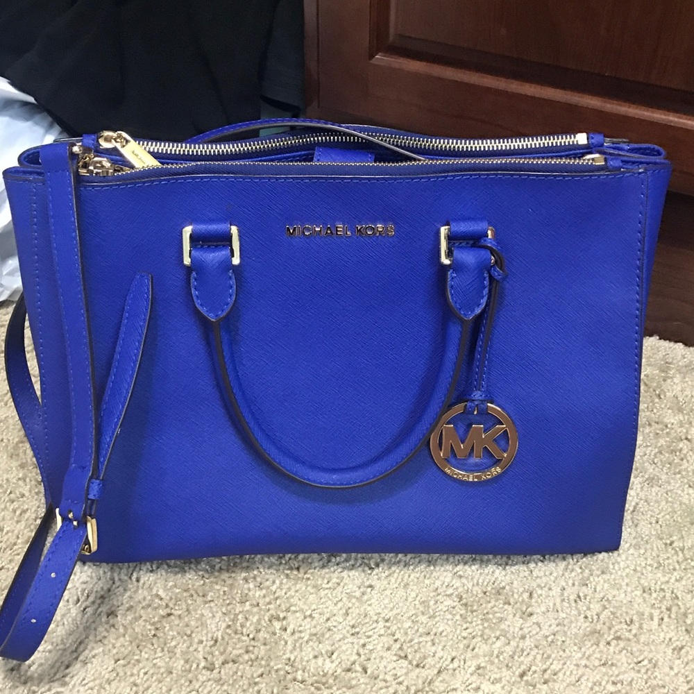 Michael Kors electric blue large satchel