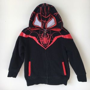 3t spider man hooded mesh eye sweatshirt w/pockets