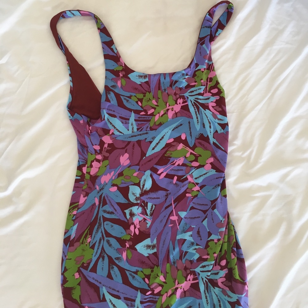 Tropical tight fitting mini dress
