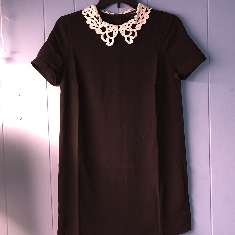 Black dress, White collar