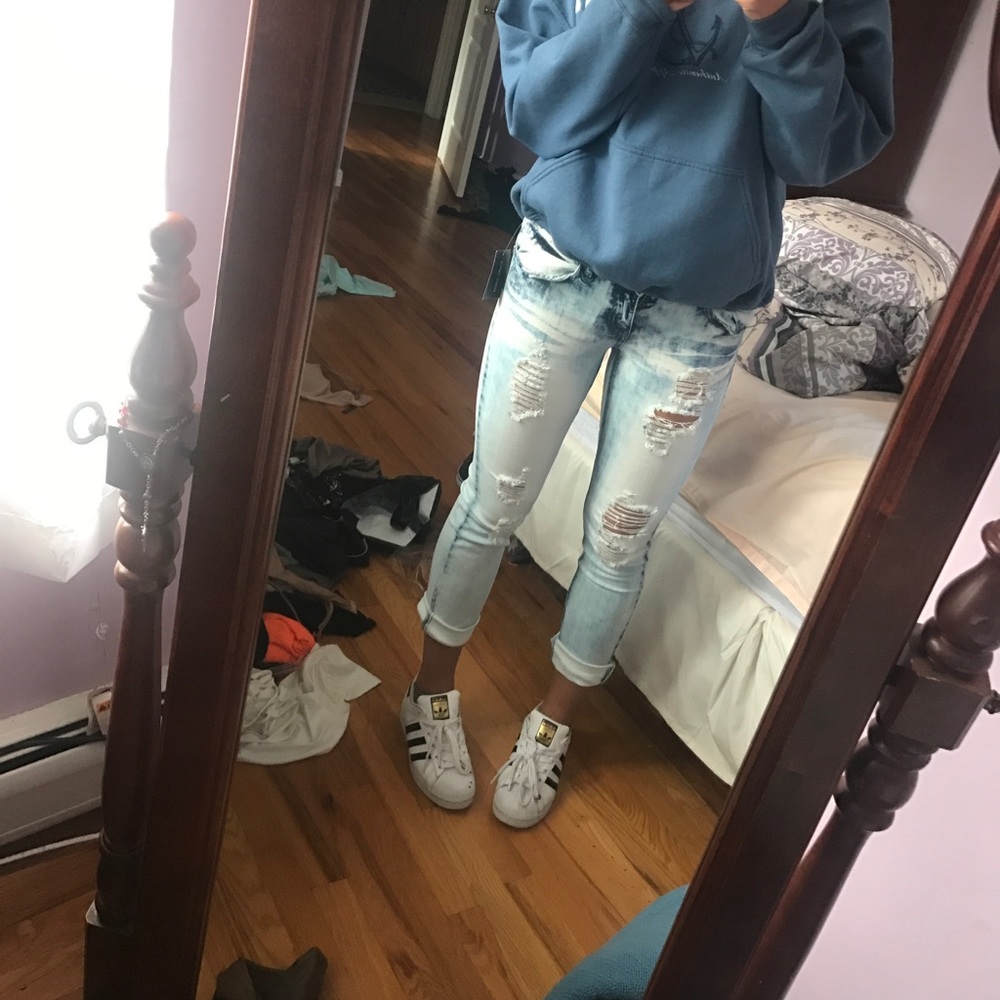 Washed out jeans