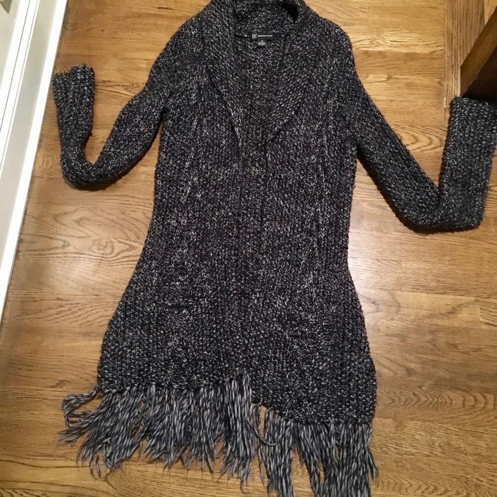 INC International Concepts fringed bottom cardigan